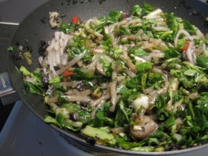 Simple Vegie Stir-fry in wok