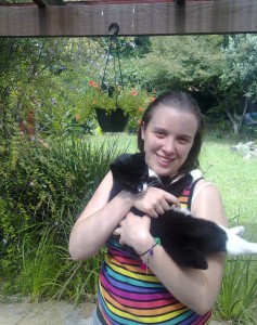 Julieanne&cat Adult me & cat