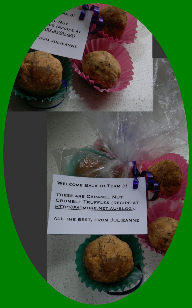 caramel nut truffles